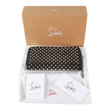 Authentic Christian Louboutin Panettone zip around spike wallet