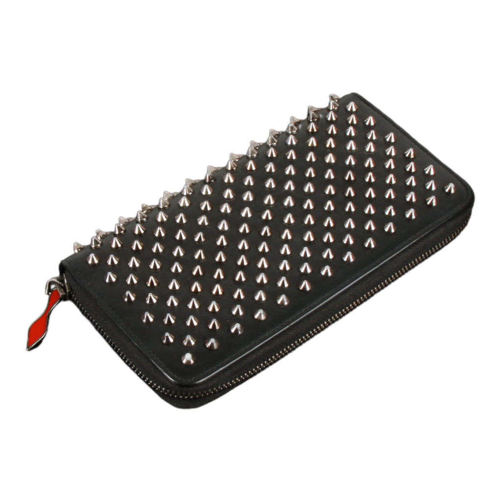 Authentic Christian Louboutin Panettone zip around spike wallet