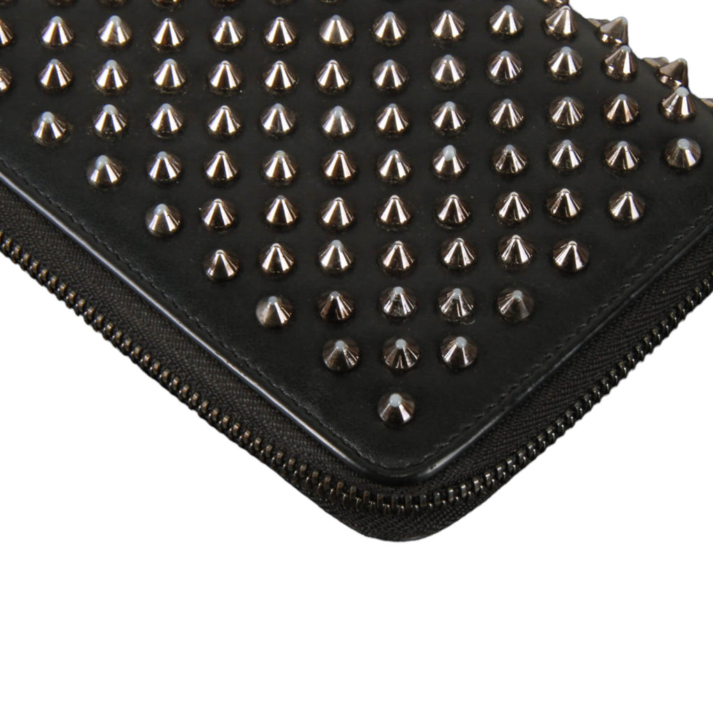 Authentic Christian Louboutin Panettone zip around spike wallet