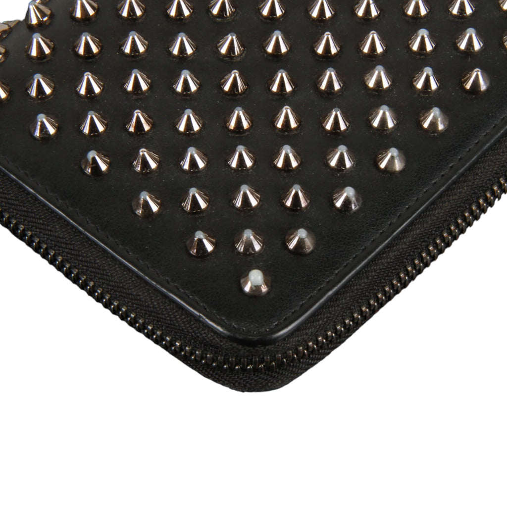 Authentic Christian Louboutin Panettone zip around spike wallet