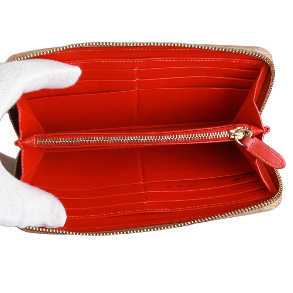 Authentic Christian Louboutin Panettone zip around spike wallet