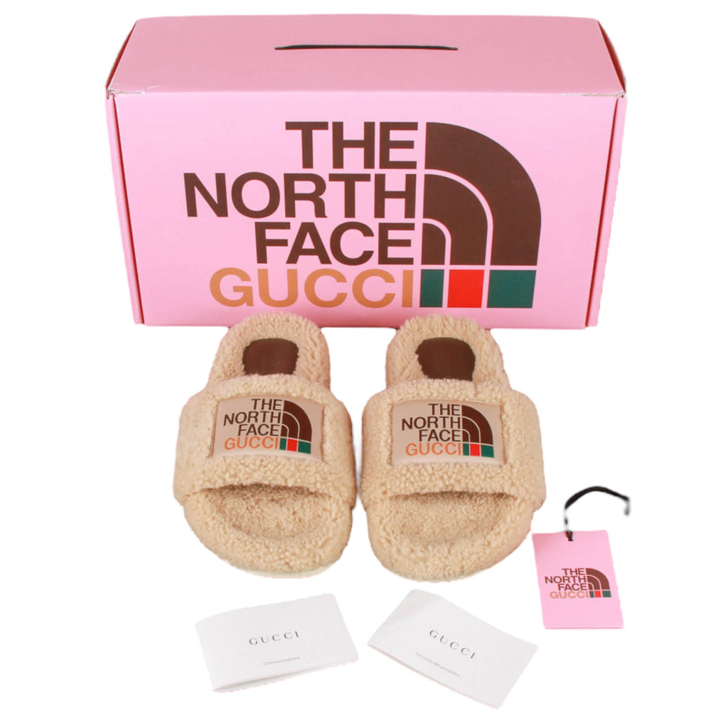 Authentic Gucci The North Face Fleece Sandals