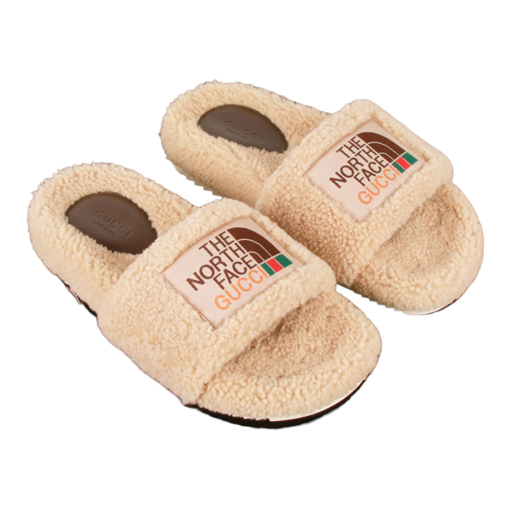 Authentic Gucci The North Face Fleece Sandals