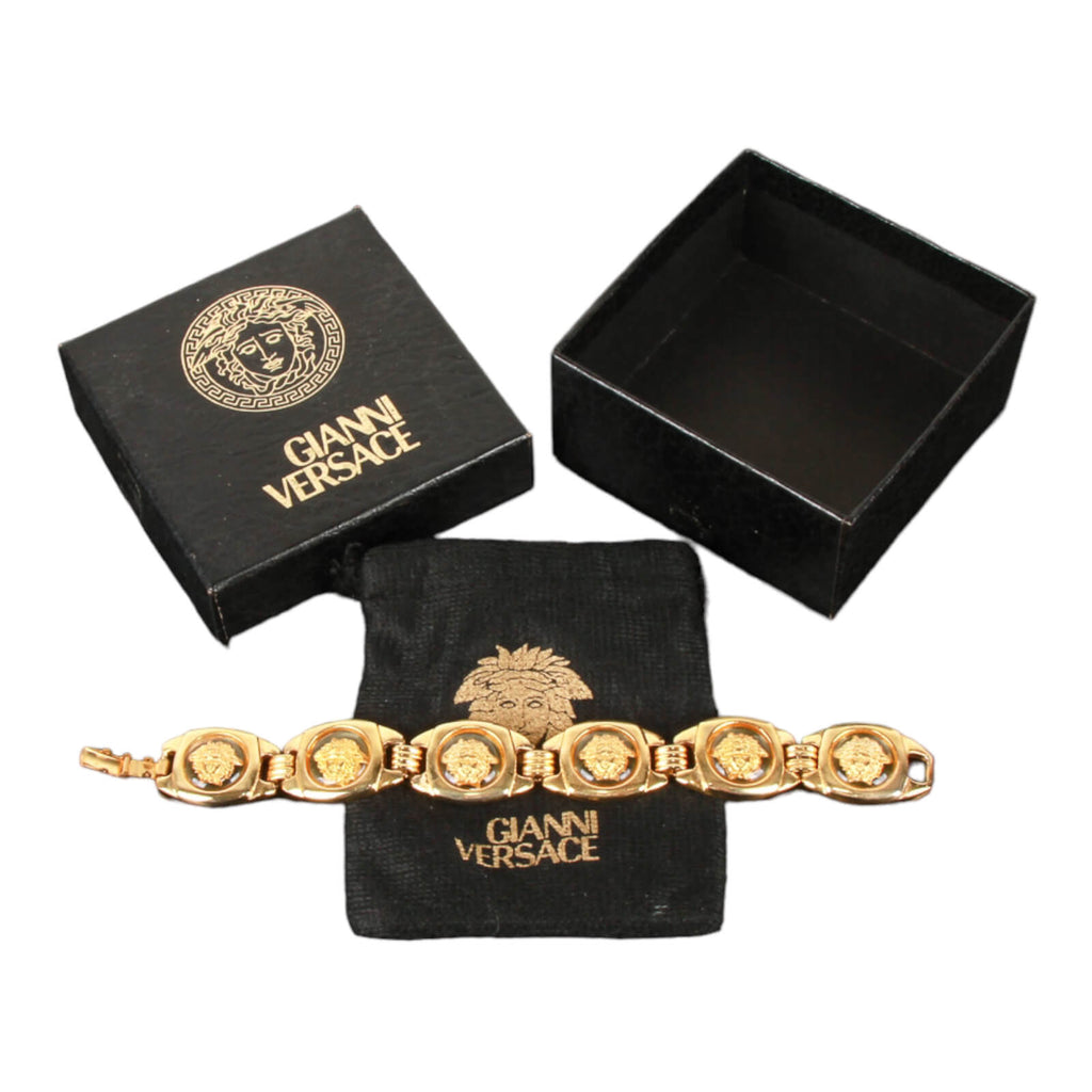 Authentic Gianni Versace Gold-tone Medusa bracelet