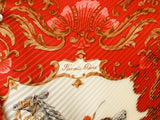 Authentic Hermes pleated Scarf Stole "Cheval Turc"  by Christine Vauzelles