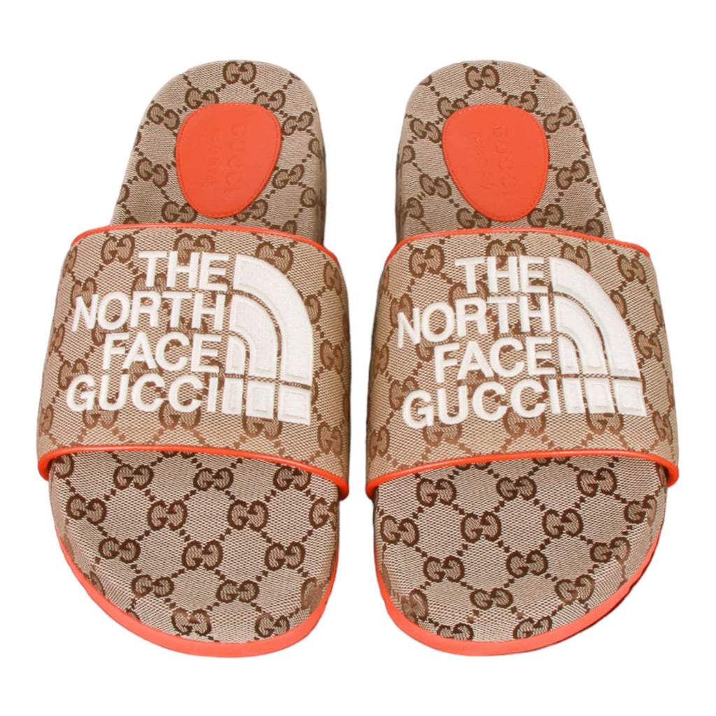 Authentic GUCCI x THE NORTH FACE GG CANVAS SLIDES SIZE: 9