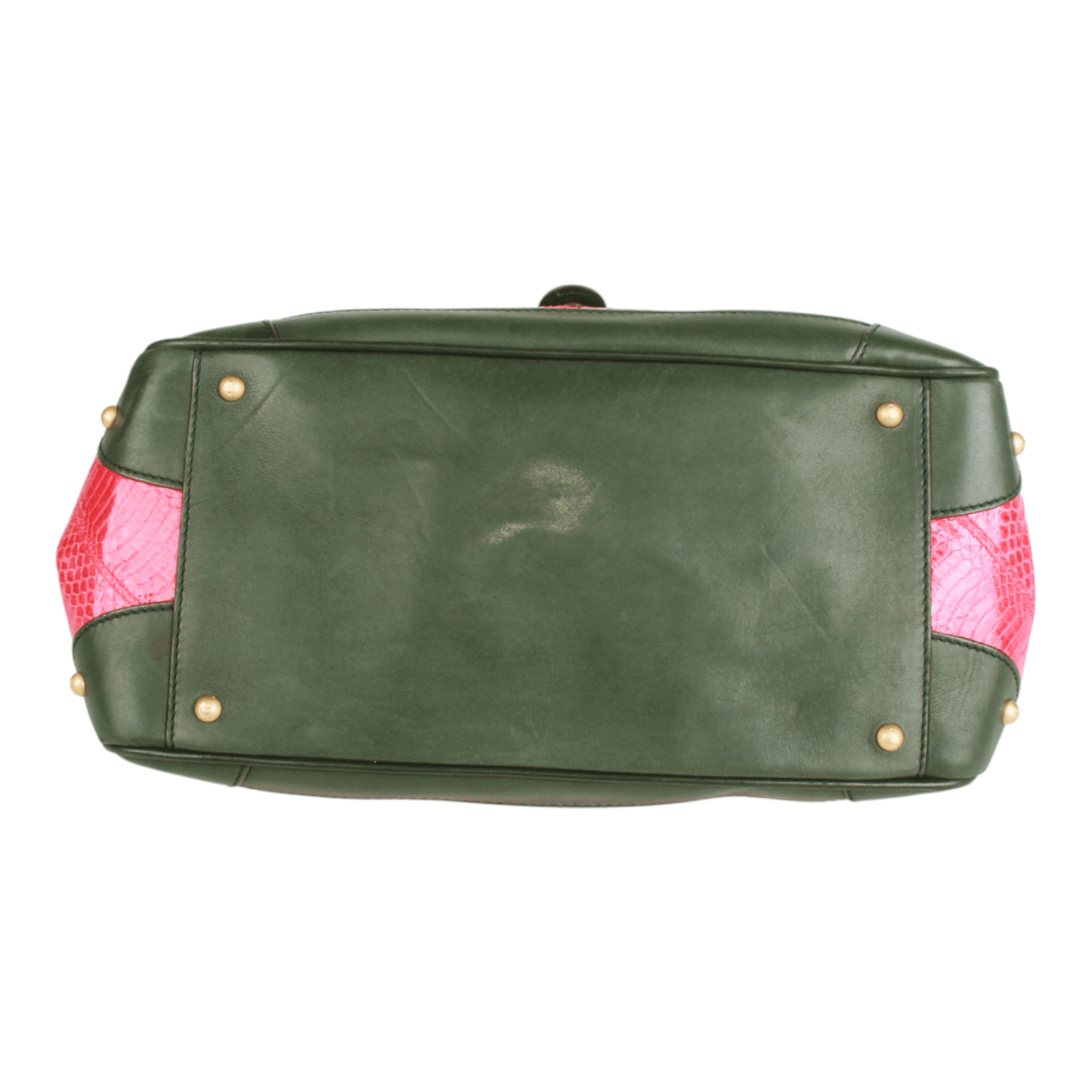 Christian Lacroix Vintage Pink Snake-Embossed Leather Shoulder Bag