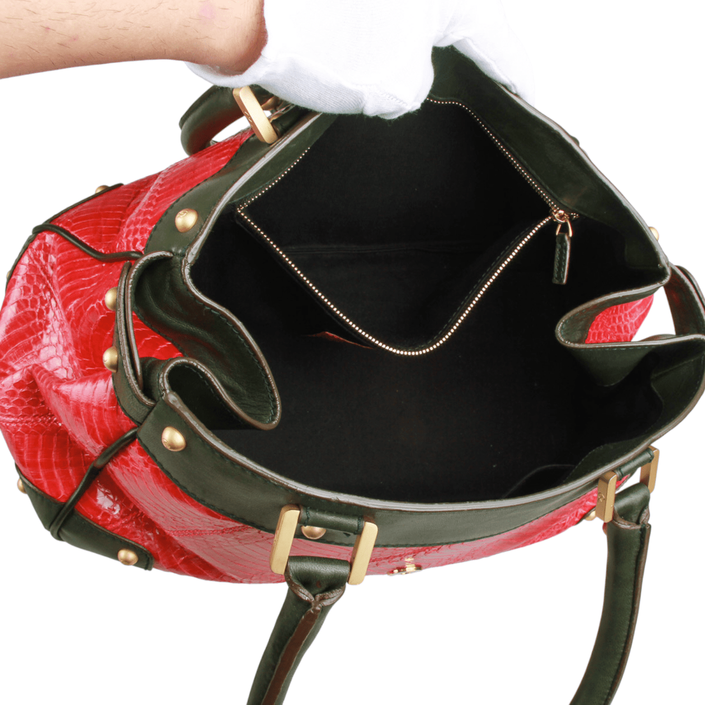 Christian Lacroix Vintage Pink Snake-Embossed Leather Shoulder Bag