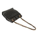 Authentic Moschino quilted black calfskin Gold chain strap purse