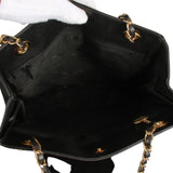 Authentic Moschino quilted black calfskin Gold chain strap purse