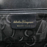 Authentic Salvatore Ferragamo Black Ribbon Leather Bag