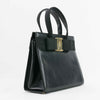 Authentic Salvatore Ferragamo Black Ribbon Leather Bag