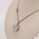 Authentic Louis Vuitton M00916 Pendant Twisted Flower Necklace