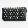 Authentic Jimmy Choo Biker Leather With Stars Black/Gunmetal Wallet