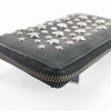 Authentic Jimmy Choo Biker Leather With Stars Black/Gunmetal Wallet