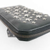 Authentic Jimmy Choo Biker Leather With Stars Black/Gunmetal Wallet