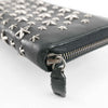 Authentic Jimmy Choo Biker Leather With Stars Black/Gunmetal Wallet