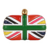 Alexander McQueen Britannia Skull-Clasp Clutch Bag Multicolor