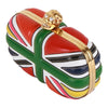 Alexander McQueen Britannia Skull-Clasp Clutch Bag Multicolor