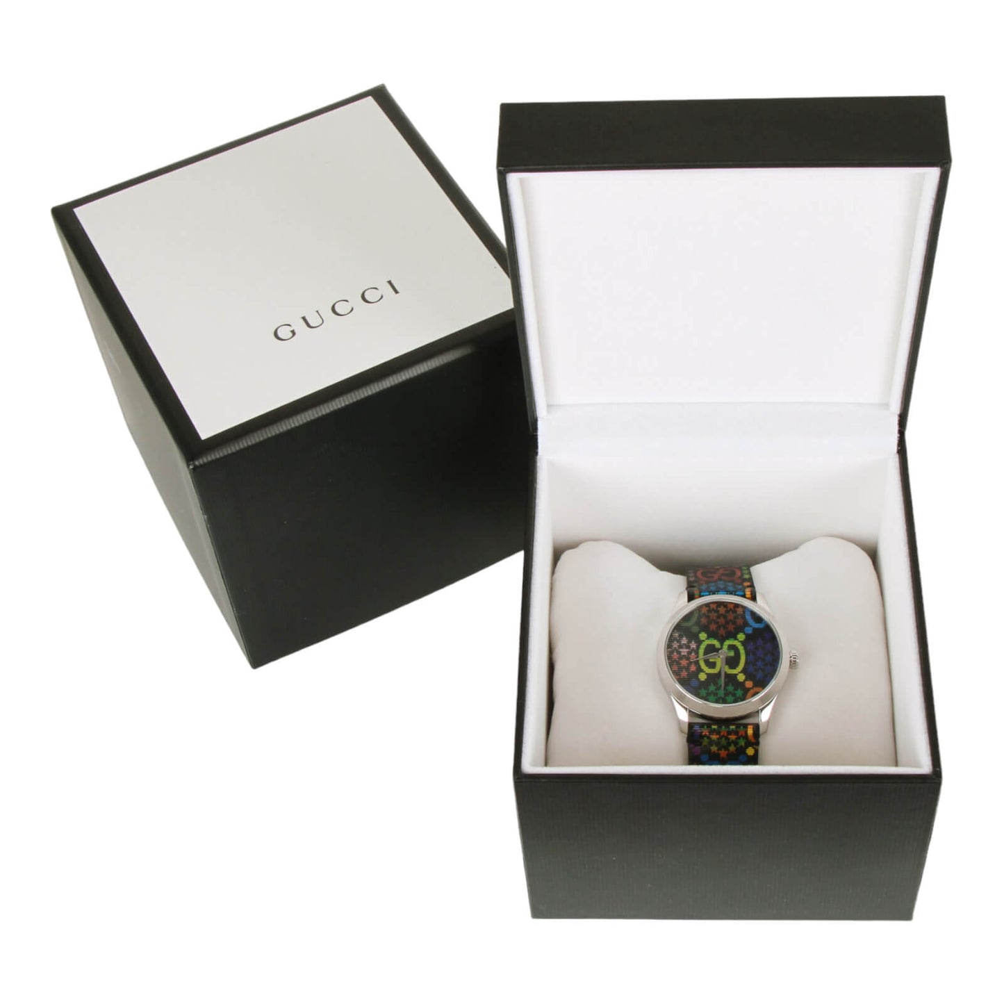 Authentic Gucci G Timeless GG Psychedelic Quartz Stainless Watch