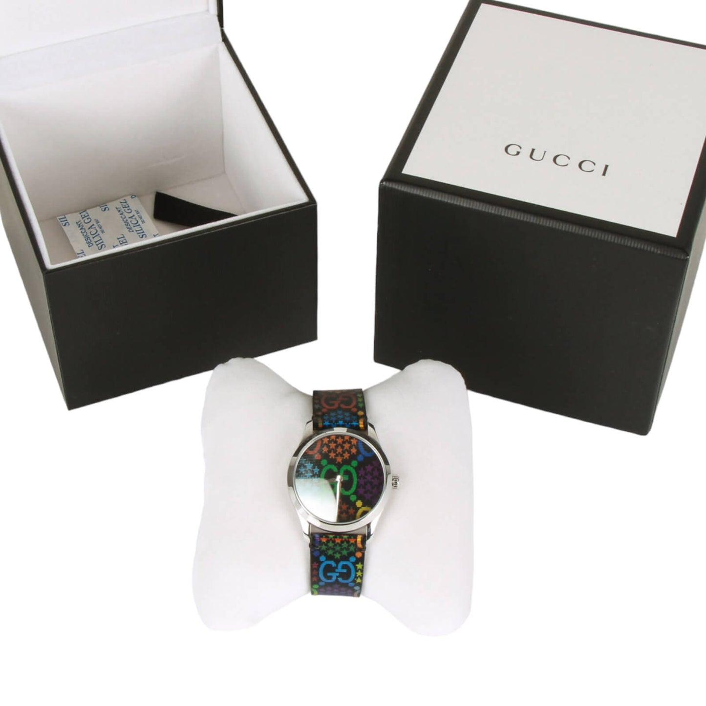 Authentic Gucci G Timeless GG Psychedelic Quartz Stainless Watch