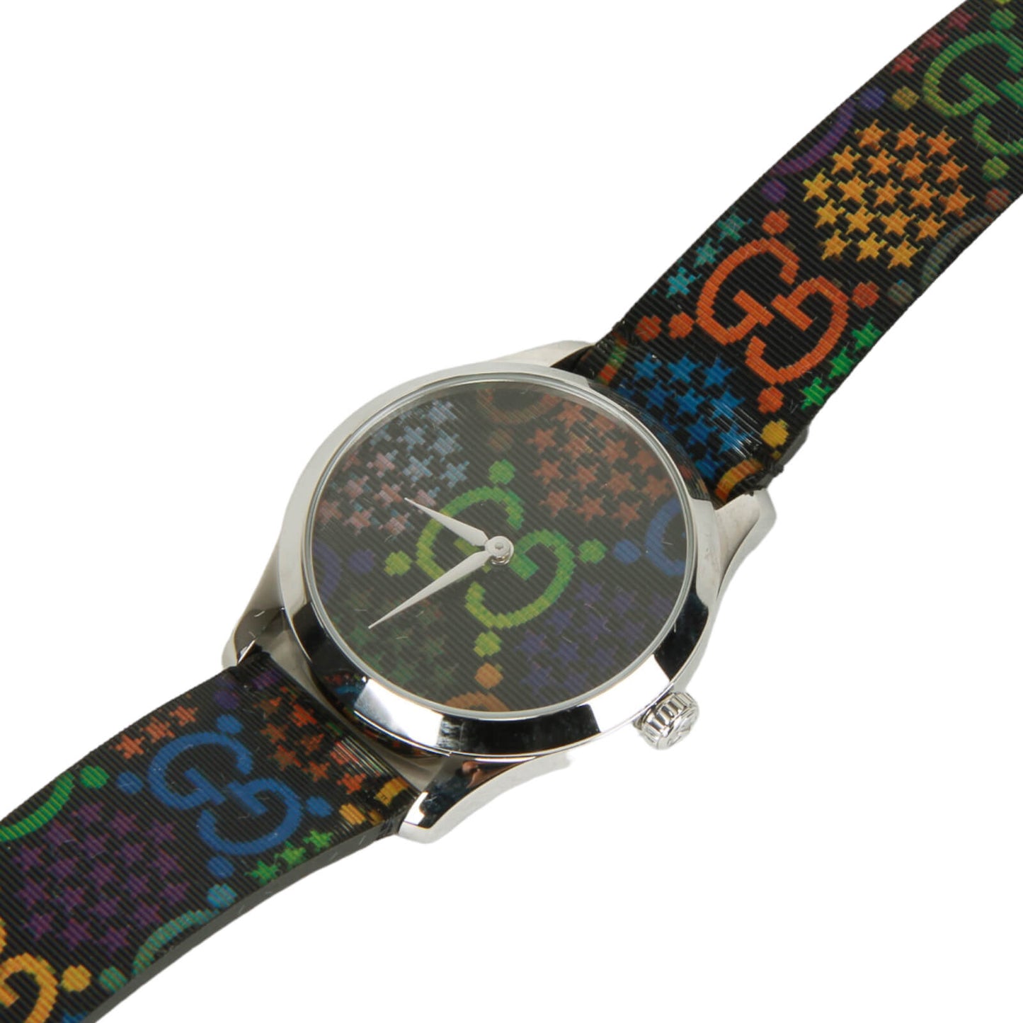 Authentic Gucci G Timeless GG Psychedelic Quartz Stainless Watch