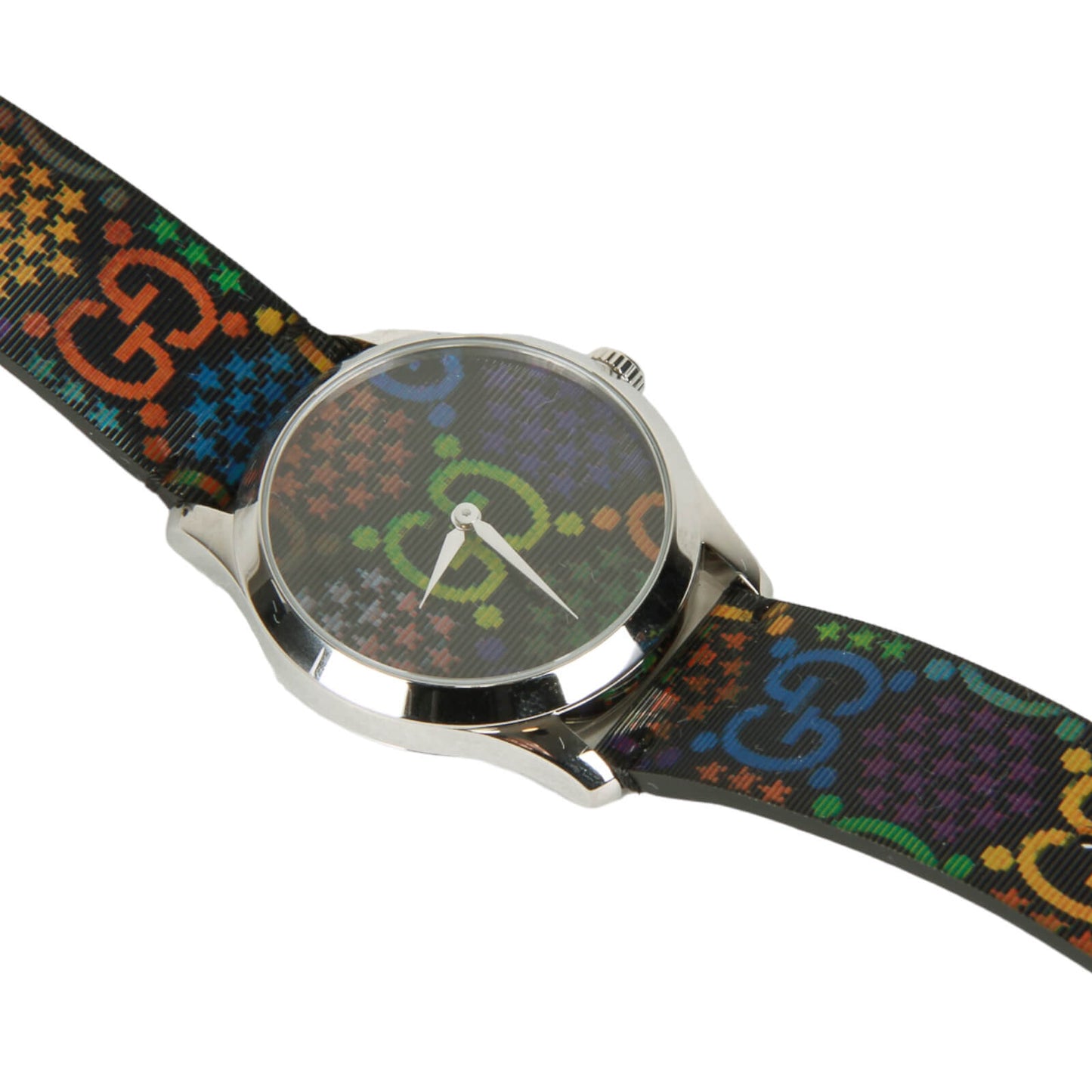 Authentic Gucci G Timeless GG Psychedelic Quartz Stainless Watch