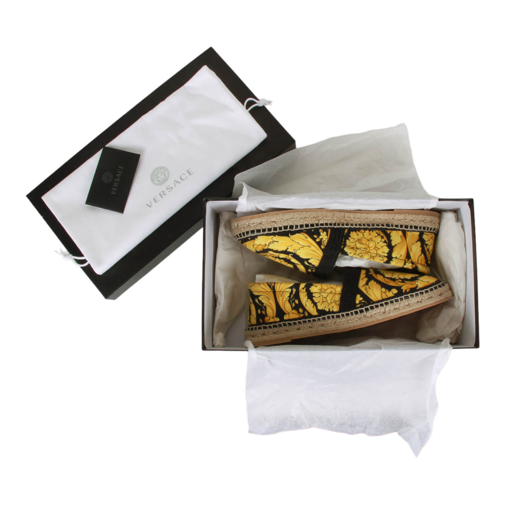 Authentic Versace Barocco-print espadrilles mens shoes