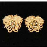NEW Versace Medusa Snake wing Earrings