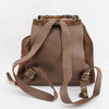 Gucci Brown Suede Bamboo Handle Backpack
