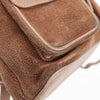 Gucci Brown Suede Bamboo Handle Backpack
