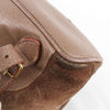 Gucci Brown Suede Bamboo Handle Backpack