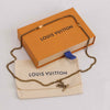Authentic LOUIS VUITTON LV Wood Initial Gold MP2780 Necklace