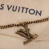 Authentic LOUIS VUITTON LV Wood Initial Gold MP2780 Necklace