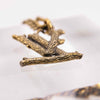 Authentic LOUIS VUITTON LV Wood Initial Gold MP2780 Necklace