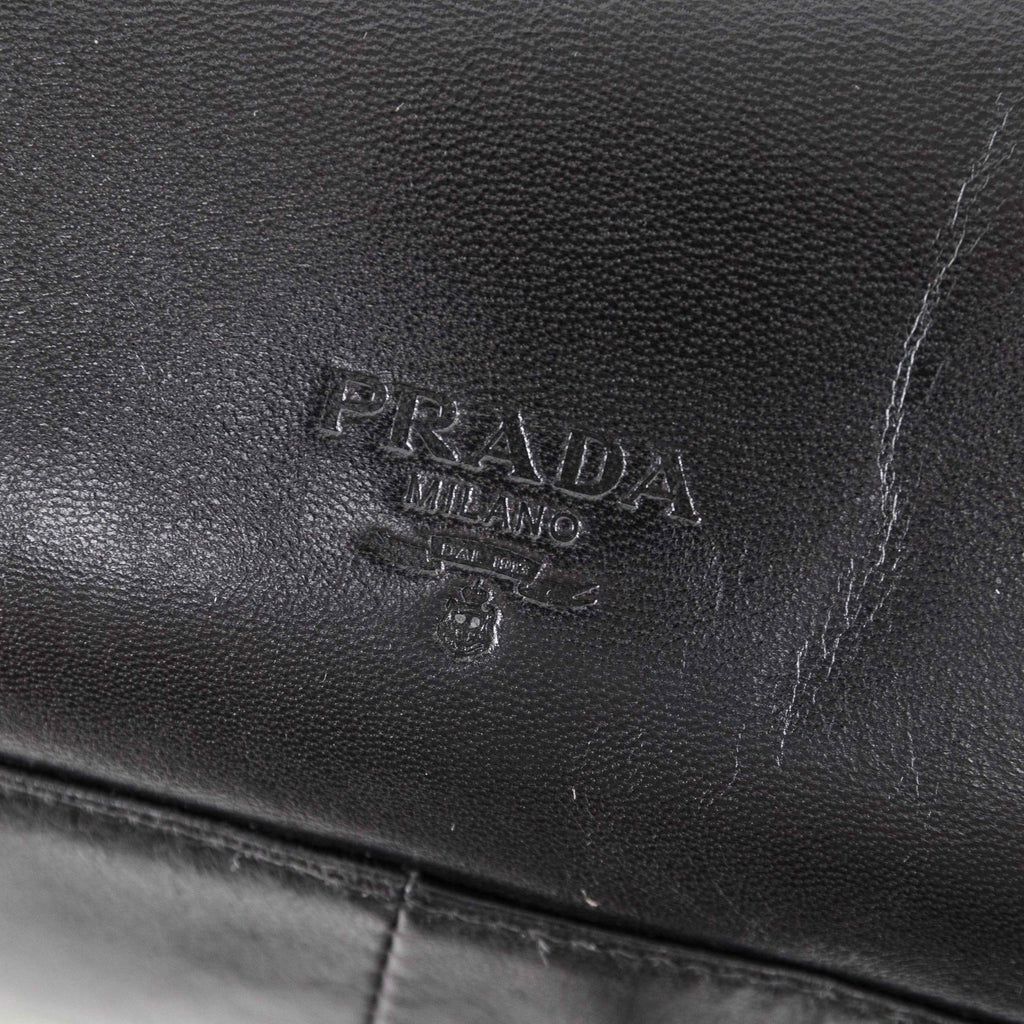 Prada Classic Nappa Chain/Leather Woven Strap Bag