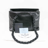 Prada Classic Nappa Chain/Leather Woven Strap Bag