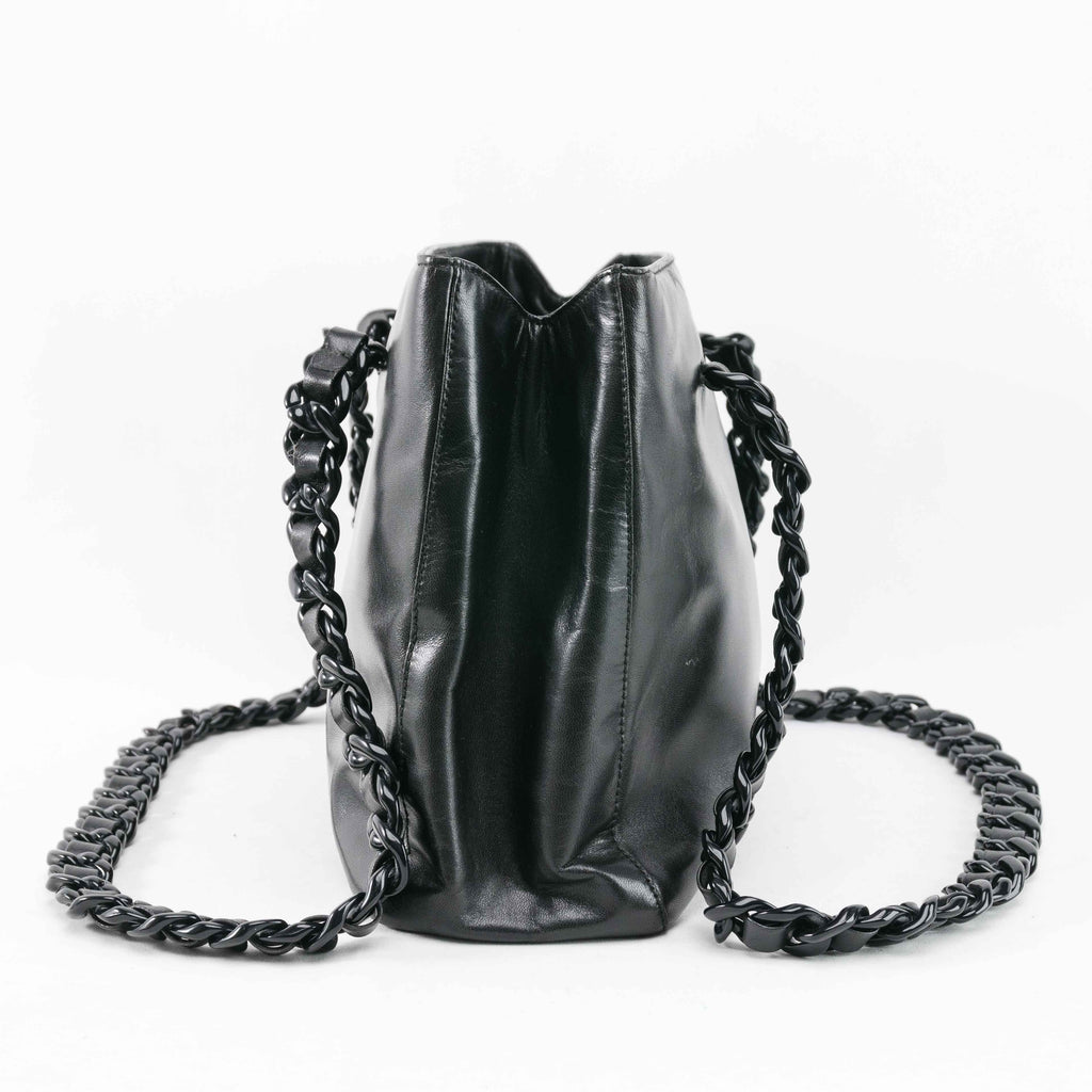 Prada Classic Nappa Chain/Leather Woven Strap Bag