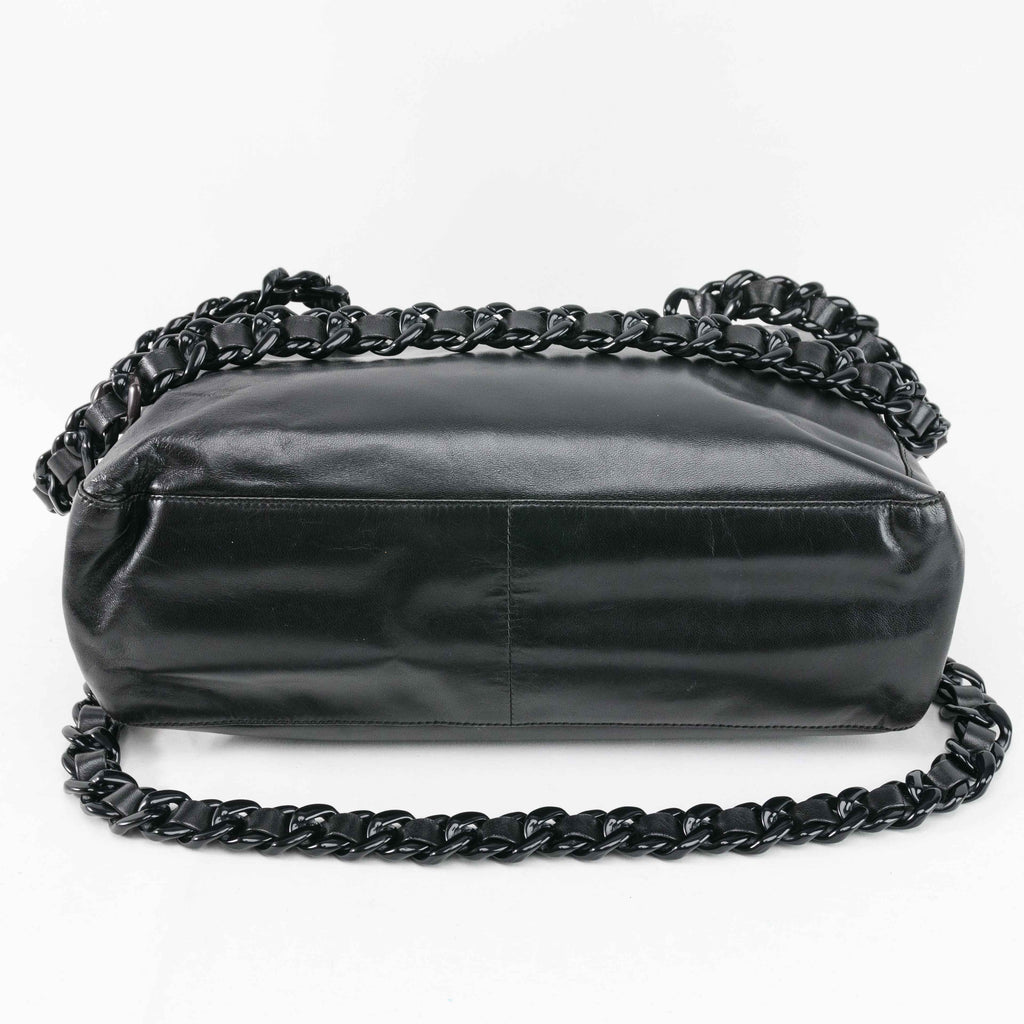 Prada Classic Nappa Chain/Leather Woven Strap Bag