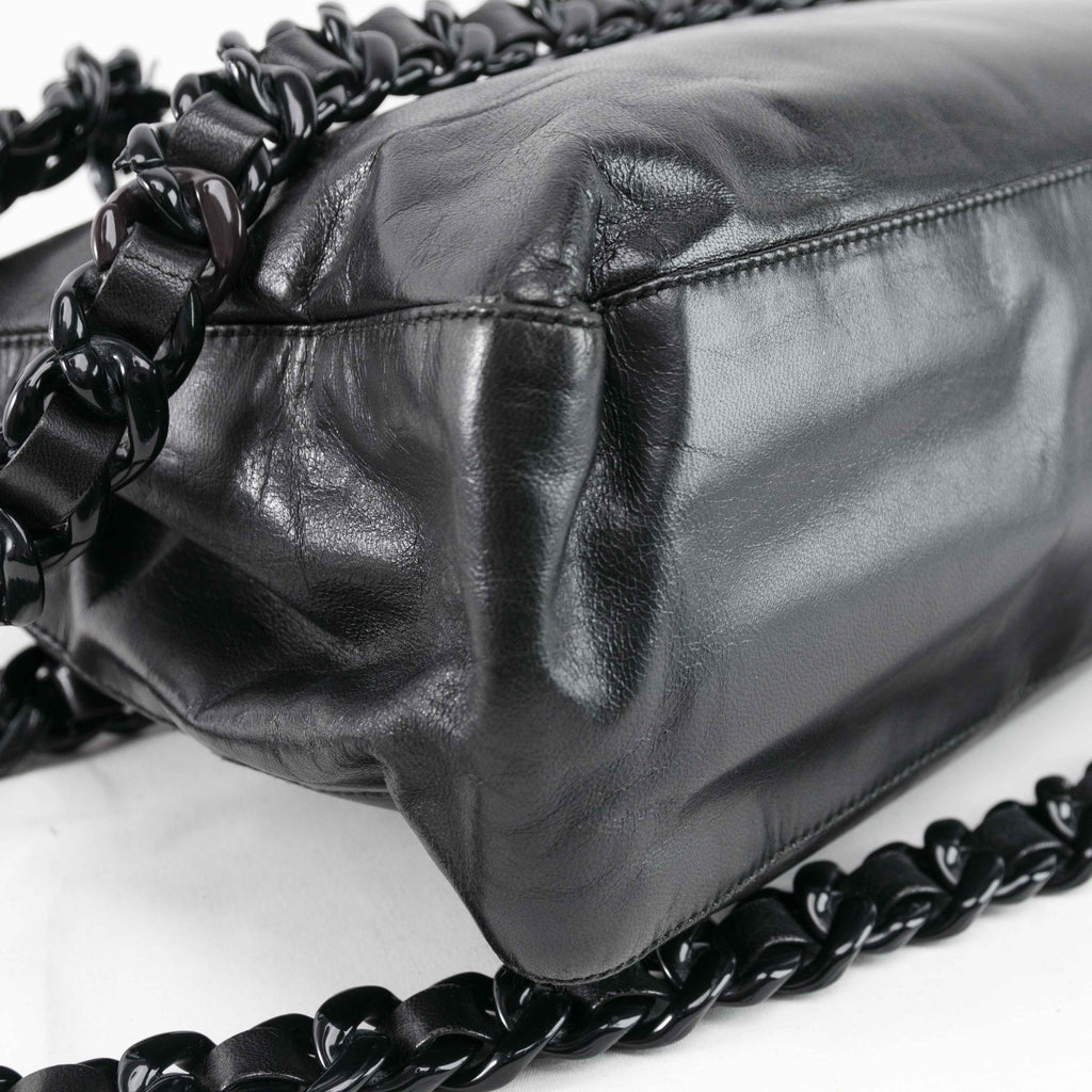 Prada Classic Nappa Chain/Leather Woven Strap Bag