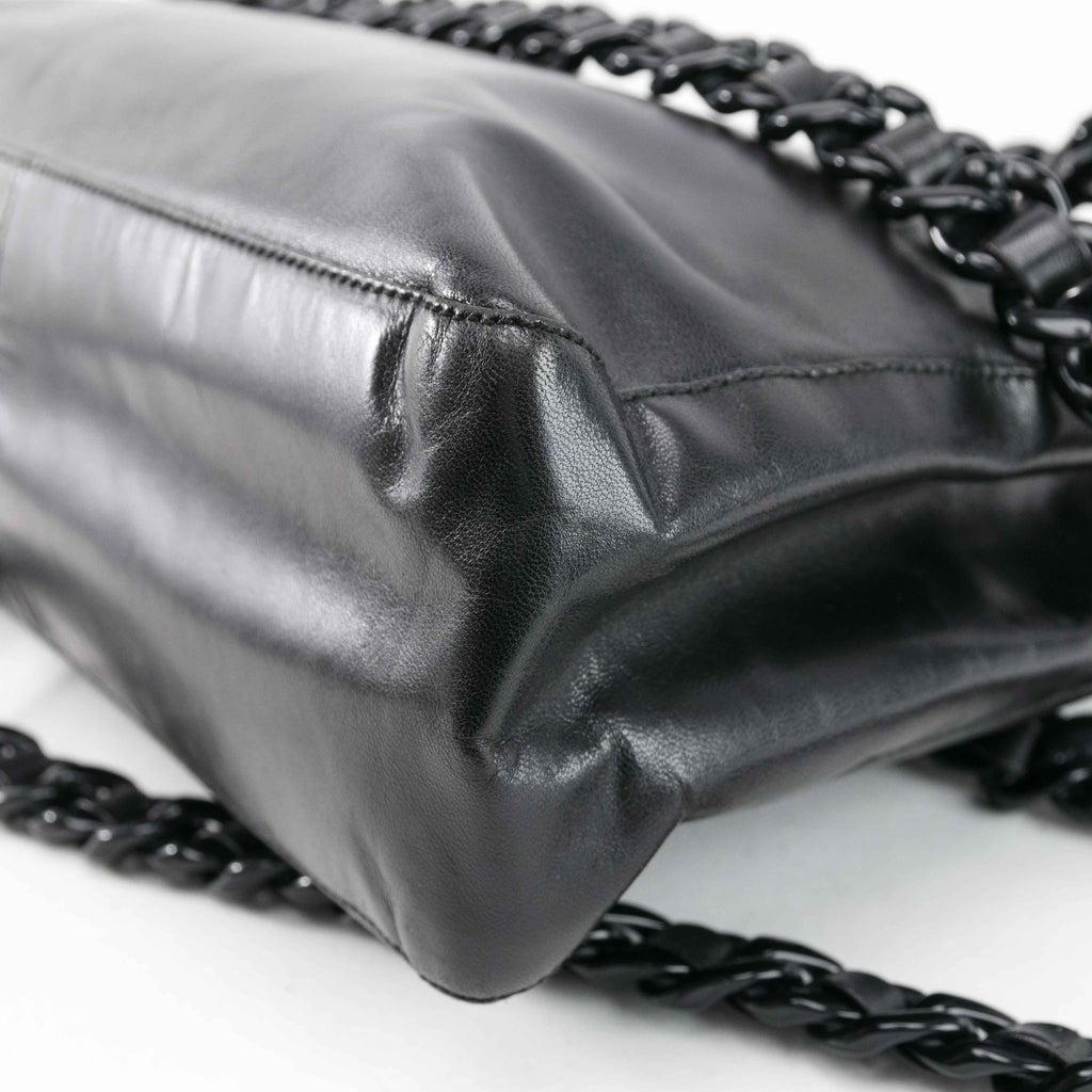 Prada Classic Nappa Chain/Leather Woven Strap Bag