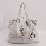 Authentic Chloé White Kerala White Leather Tote Bag