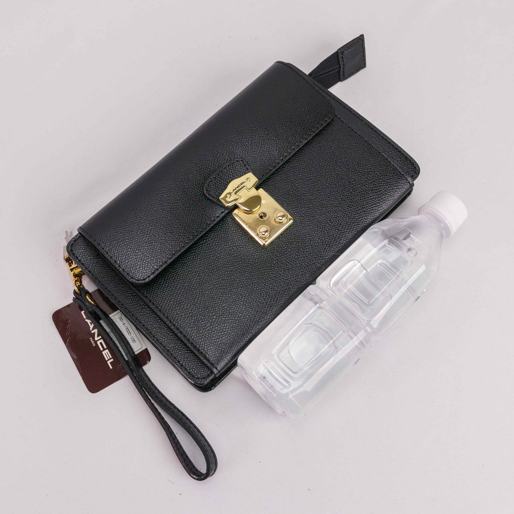 Authentic Lancel - Timeless - Clutch bag  Black - Leather