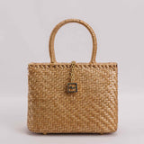 Authentic Lancel Vintage Wicker Basket Handbag