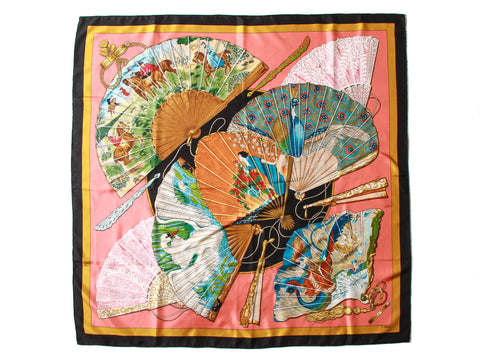 Authentic Hermes pleated Scarf Stole "Cheval Turc"  by Christine Vauzelles
