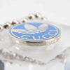 Gucci x Adidas Limited Edition Blue Pendant Silver Chain Necklace