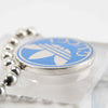 Gucci x Adidas Limited Edition Blue Pendant Silver Chain Necklace
