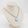 Gucci x Adidas Limited Edition Blue Pendant Silver Chain Necklace