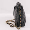 Authentic Chanel Vintage Black Quilted Leather Matelasse chain shoulder bag