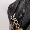 Authentic Chanel Vintage Black Quilted Leather Matelasse chain shoulder bag